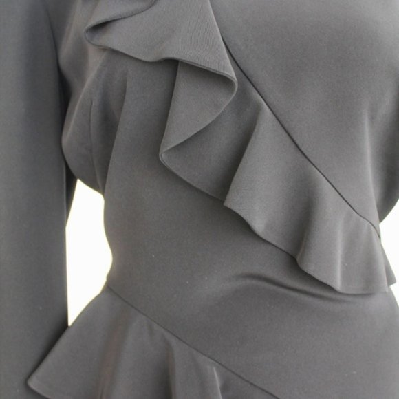 Modest Long-Sleeve Designer Dress - Picture 2 of 8